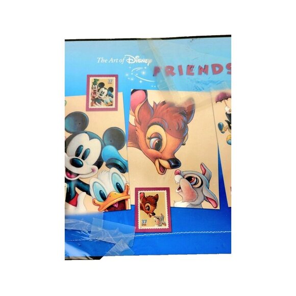 Disney Friendship Character US Postal Service Stamp Advertisement Metallic Print - Picture 4 of 8